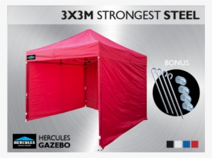 Gazebo Hex 45s 3x3m 3 Wall Package - Wall