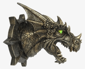 Dragon Head Led Wall Plaque - Dragon Dungeon Wall Plaque With Led Eyes