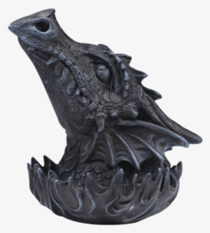 Stone Gray Dragon Head Incense Burner - Esi Black Dragon Head Cone Incense Burner 6 1/2" H