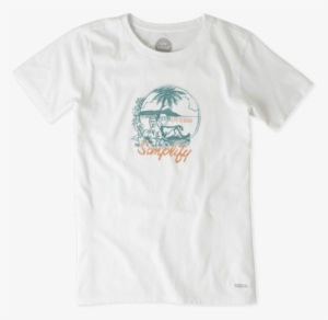 Women's Watercolor Simplify Beach Crusher Tee - モーター T シャツ