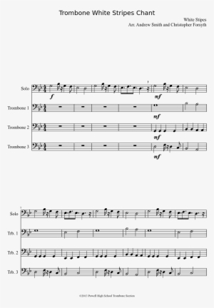 Trombone White Stripes Chant Sheet Music Composed By - White Stripes Trombone Music