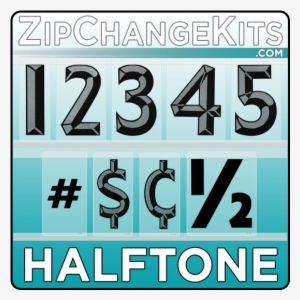 Zip Halftone 10" Combo Kit - Number