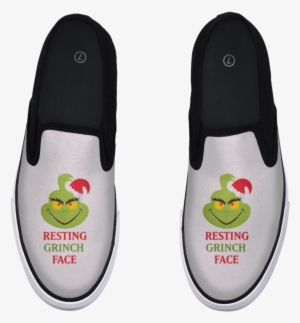 Resting Grinch Face Slip-on Shoe - Shoe