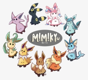 Mimikyu And The Eeveelutions By Lazyninjartist On Deviantart