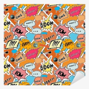 Seamless Pattern Background With Handdrawn Comic Book - Motif