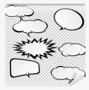 Comic Speech Bubbles,vector Illustration Wall Mural - Bocadillos Comic Sin Fondo