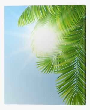 Cuadro En Lienzo Las Ramas De Las Palmeras • Pixers® - Forest