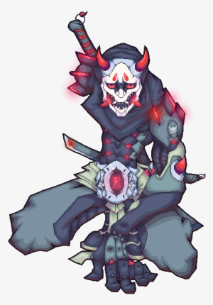 Vector Freeuse Stock Genji Page Doll By Raambu On - Overwatch Oni Genji Drawing