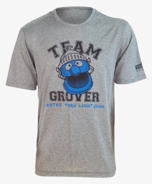 Grover Run Front - Brainstorm Gear Unisex Sesame Street Team Grover Faster
