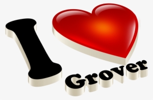Grover Heart Name Transparent Png - Pravin Name