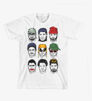 H3h3 Characters T-shirt - Faces Of H3h3 Hoodies & Sweatshirts