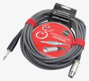 Grover Gp425 Microphone Cable, 25', Xlr To 1/4', - Grover Xlr Female To Male Cable Braided 25ft Gp-425