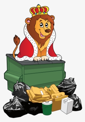 Debris King Removal Service - Cartoon Garbage Dumpster