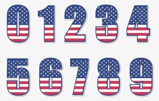 Usa Numbers Flag