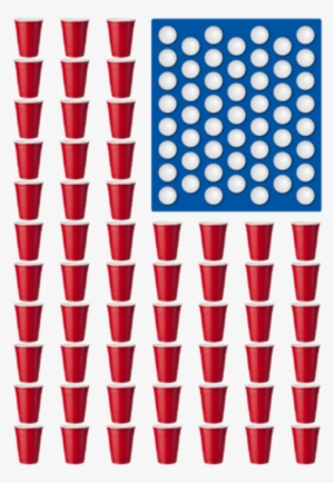 Beer Pong Drinking Game American Flag - Usa Flag Beer Pong