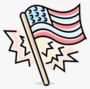 American Flag Royalty Free Vector Clip Art Illustration - Clip Art