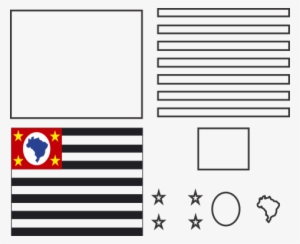 Molde De Bandeira Do Brasil - Bandeira De São Paulo