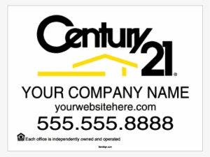 Century 21 White Black Yard Sign 510px - Century 21 Premiere Properties