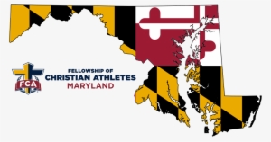 Maryland State With Flag