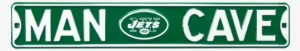 New York Jets “man Cave” Authentic Street Sign - Man Cave New York Jets Steel Sign Wall Sign 36 X 6in