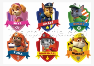 Paw Patrol Badges - Paw Patrol With Names
