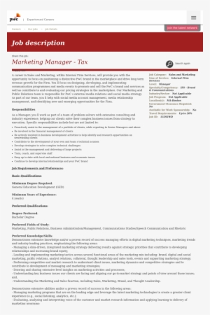 Job - Tax Senior Associate