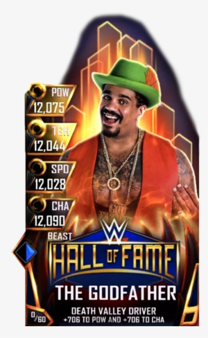 Supercard Thegodfather S4 16 Beast Halloffame - Rikishi *solofa Fatu Jr* Signed 8x10 Photo Hof Beckett