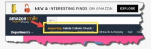 Amazonsmile Webpage Highlighting Supporting Nativity - Catholic Church