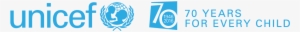Unicef 70thlogo Hori - Unicef 70 Years Logo