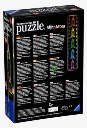 Empire State Building Bei Nacht - Empire State Building 3d Puzzle - Night Edition