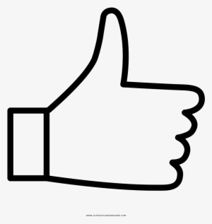 Thumbs Up Coloring Page - Like Png Blanco Y Negro