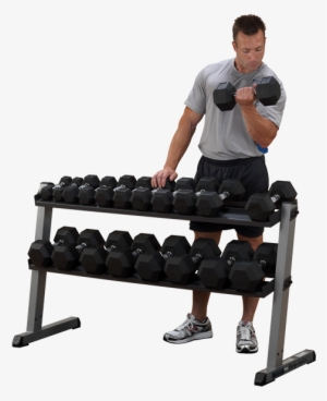 Body Solid Gdr60 - Body Solid Gdr-60 2 Tier Horizontal Dumbbell