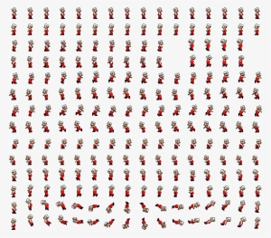 Mario Fire Animation Sprite Sheet Outlined - Sprite