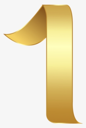 Golden Number One Transparent Png Clip Art Image - Golden Number Png