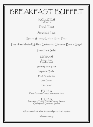 Breakfast, Brunch & Lunch Catering Packages - Sending End Power Circle Diagram