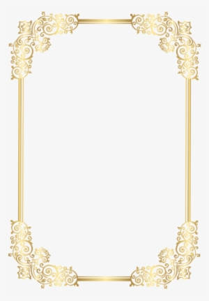Frame Clipart, Decorative Frames, High Quality Images, - Рамка Для Текста Золотая