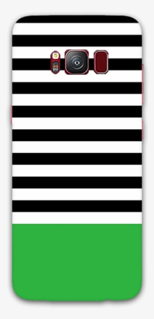 Black Green Stripe Pattern Samsung S8 Mobile Case - Smartphone