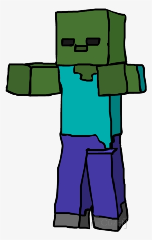 Drawn Sleleton Png Minecraft - Minecraft How To Draw Zombie