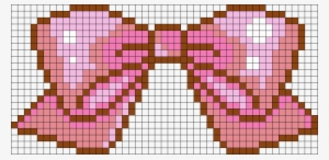 Cute Pink Bow Perler Bead Pattern / Bead Sprite - Bow Perler Bead Pattern