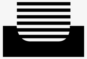 Inbox Full Interface Symbol Of A Tray Covered With - Icon