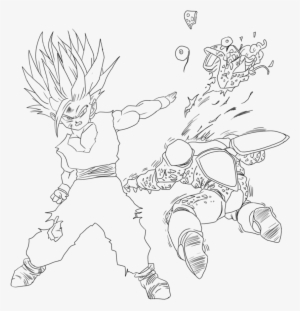 Png Black And White Cell Junior By Ruokdbz On Deviantart - Line Art