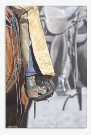 Rugged Rider Leather Chaps And Real Western Boots Canvas