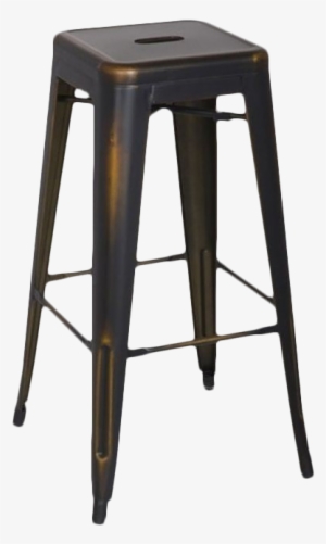 Bristow 30" Antique Metal Bar Stool In Antique Copper - Black Metal Bar Chair