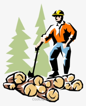 Lumberjack Royalty Free Vector Clip Art Illustration - Sleming Trees