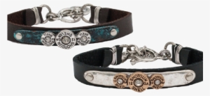2889 Shotgun Shell Leather Toggle Bracelet - Bracelet