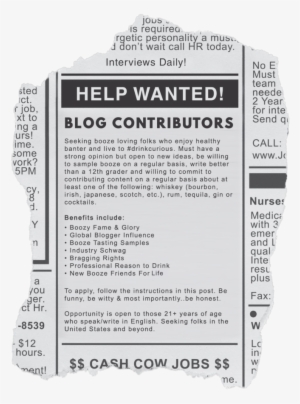 Help Wanted Blog Contributors - Advertising