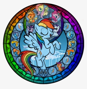 Kingdom Hearts Artist Akili-amethyst Rainbow Dash Stained - My Little Pony Rainbow Dash Stained Glass