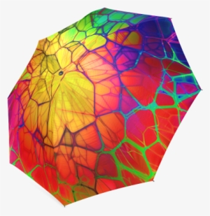 Stained Glass Abstract Fantasy Foldable Umbrella - Stained Glass Umbrella