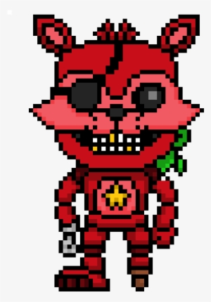 Rockstar Foxy - Fnaf Foxy Pixel Art