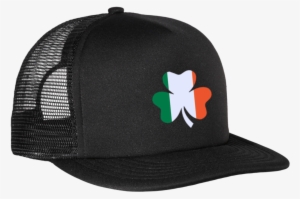 Irish Flag Shamrock Hat - Personalized District Flat Bill Snapback Trucker Cap